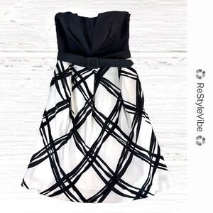 WHITE HOUSE BLACK MARKET Women’s Size 6 Dress Strapless Formal Lined Belt